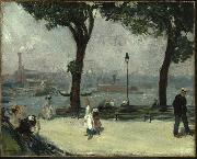 William Glackens East River Park France oil painting artist
